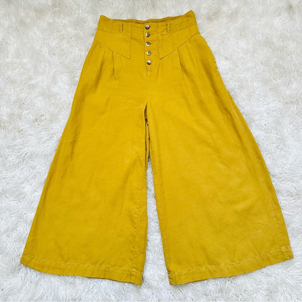 Anthropologie super wide leg high rise pants